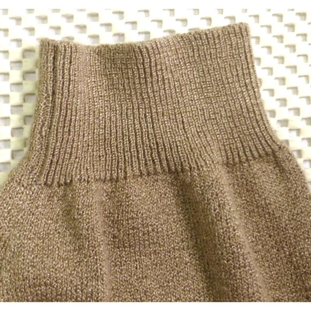 Vintage Bachrach Made In Italy Ribbed Tan Knit Pullover Sweater M - Picture 7 of 7